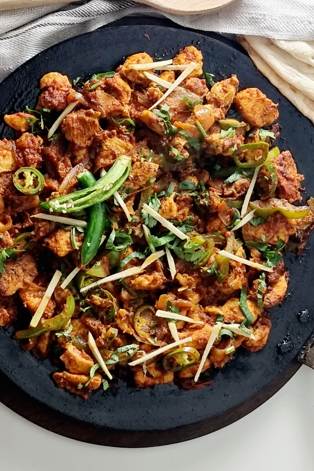 Indian-Style Tawa Chicken Curry With Roti