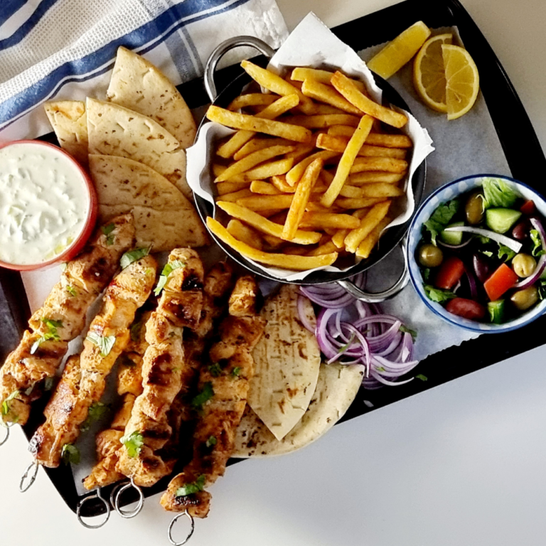 Chicken Souvlaki With Tzatziki Sugar Spice And More 3040