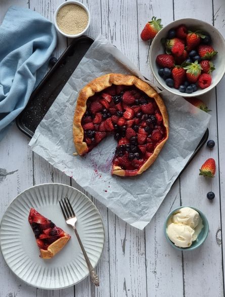 Summer Mixed Berry Galette - Nourish and Fete