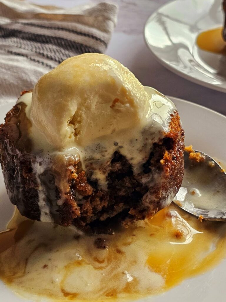 Sticky Date Pudding served with vanilla icecream and butterscotch sauce